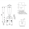 Kipp-Blinkschalter grün beleuchtet Birne – Maß-/Schaltbild